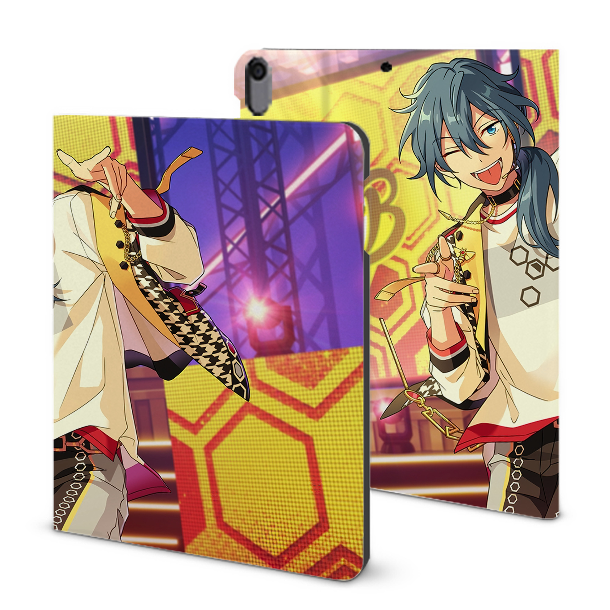 （画像用） あんさんぶるスターズ! Ensemble Stars IPad ケース ブック型 PUレザー TPU 耐衝撃 軽量 薄型 ペン収納なし 全面保護 IPad 各モデル対応